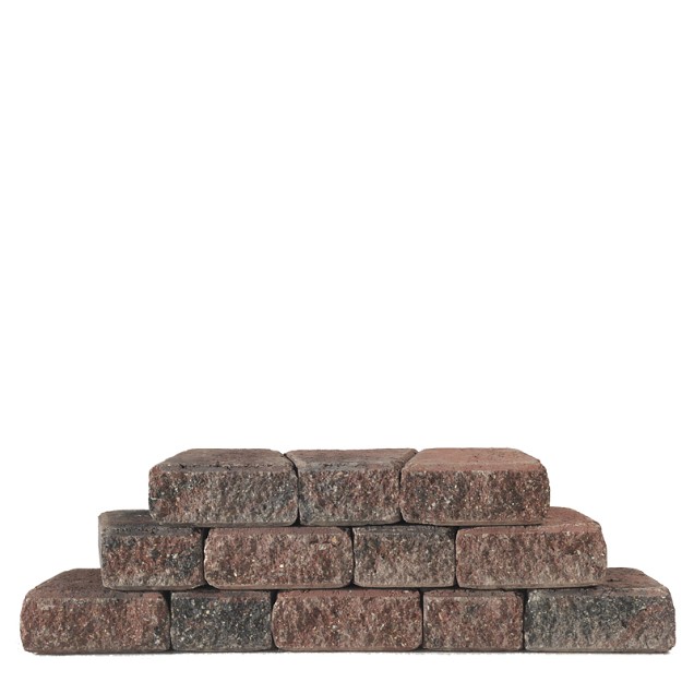 Granubrick 23,1/15,3X20X10 Rood-Zwart