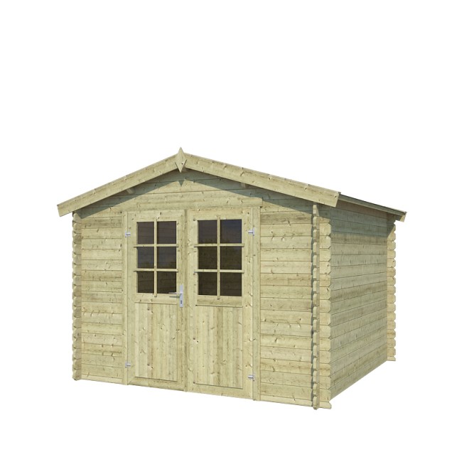 Blokhut Norah 275x 230 geïmpregneerd (olijfgroen)
