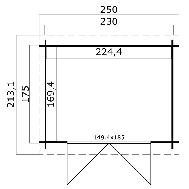 Blokhut Indi 230x175