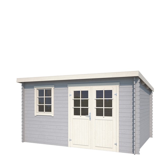 Blokhut Amira 380x275 Platinum Grey