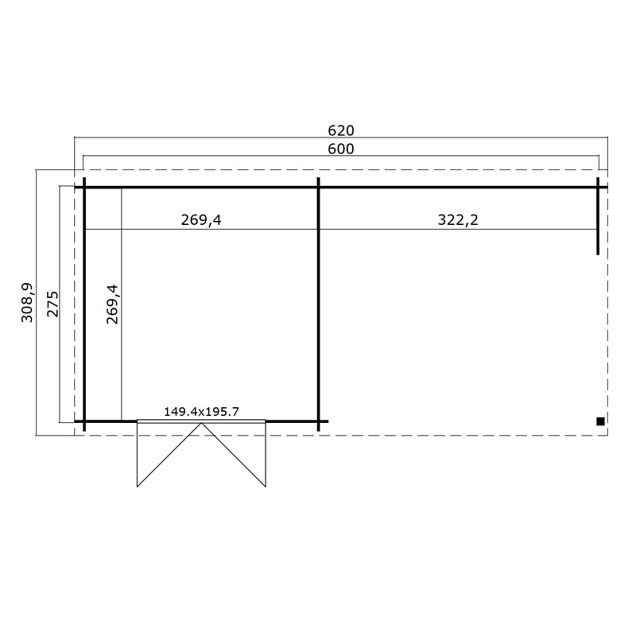 Blokhut Manuel 600x275  Platinum Grey