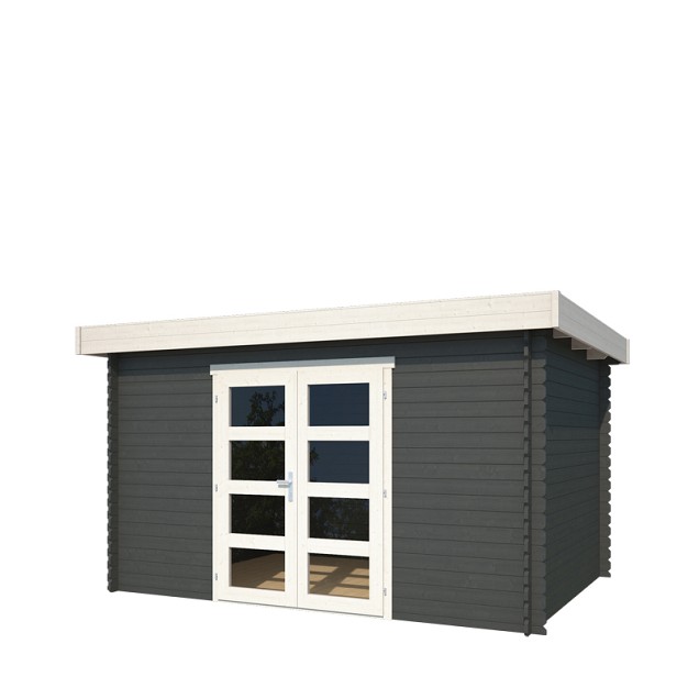 Blokhut Mikkel 380x275 Carbon Grey