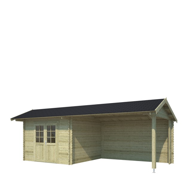 Blokhut Maribel 680x300 (groen geïmpregneerd)