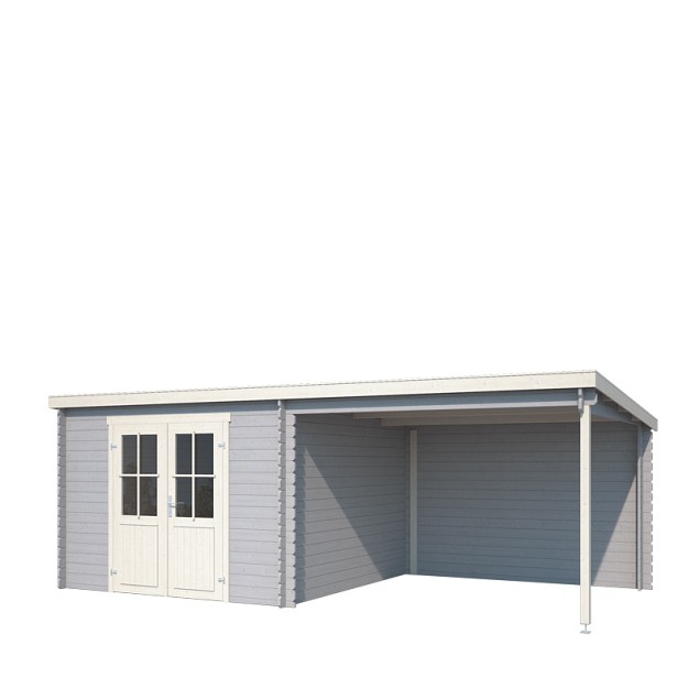 Blokhut Orlando 581x292 Platinum Grey-Wit