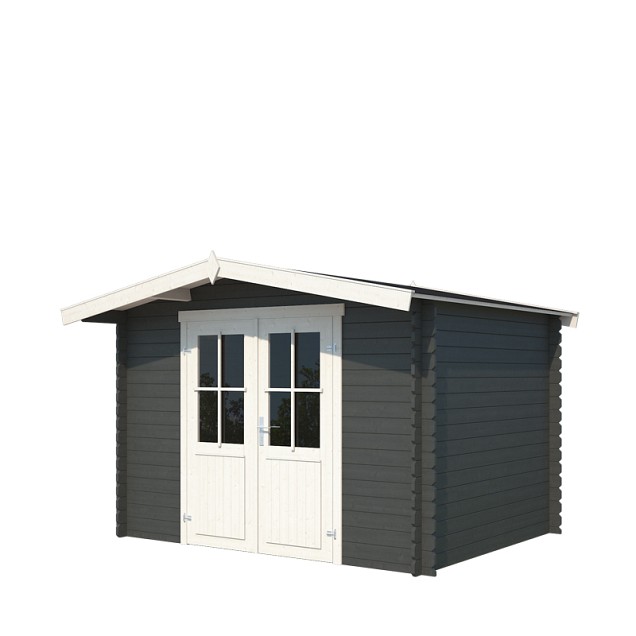 Blokhut Baltimore 292x230 Carbon Grey-Wit