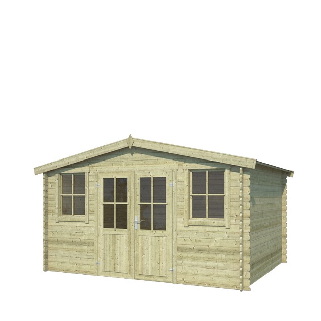 Blokhut Dallas 376x292 Olijfgroen Geïmpregneerd