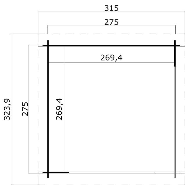 Blokhut Lara 275x275