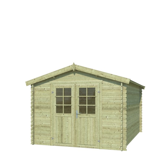 Blokhut Norah 275x380 Olijfgroen Geïmpregneerd