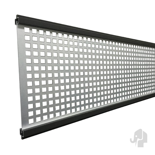 Aluminium lamel deco "Modular" 2x206x1793mm incl. aluminium-antraciet regels in krimpfolie bc