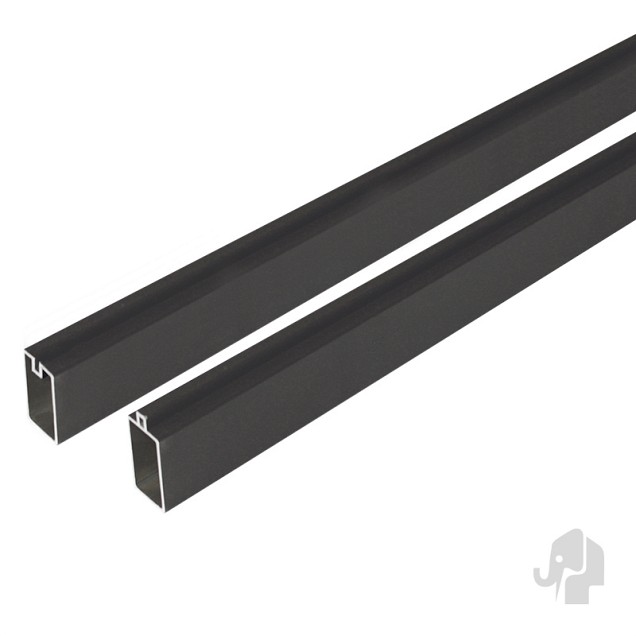 Aluminium regel "Mix&Match" 20x25x1800mm antraciet 2 stuks