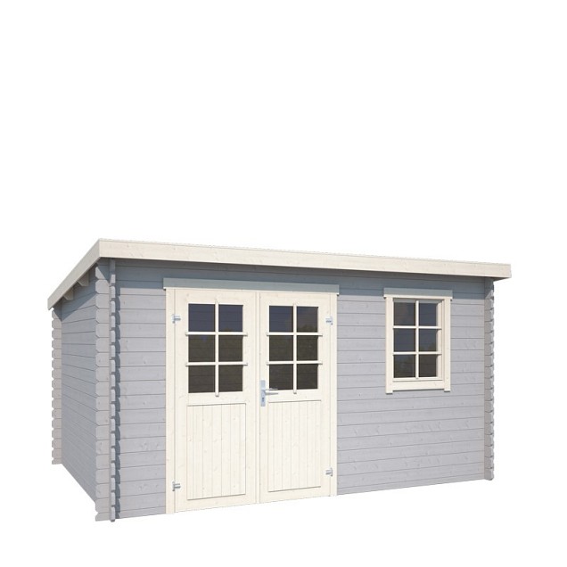 Blokhut Amira 380x230 Platinum Grey
