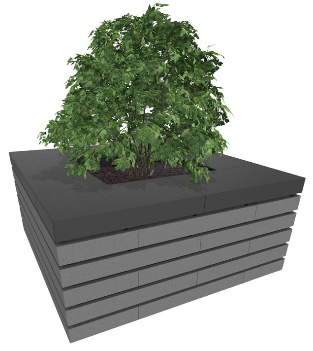 Moodul Afdeksteen 60X30X7,5  Black