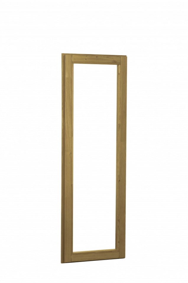 Douglas vast raam (zijlicht). 53x156 cm, groen geïmpregneerd.