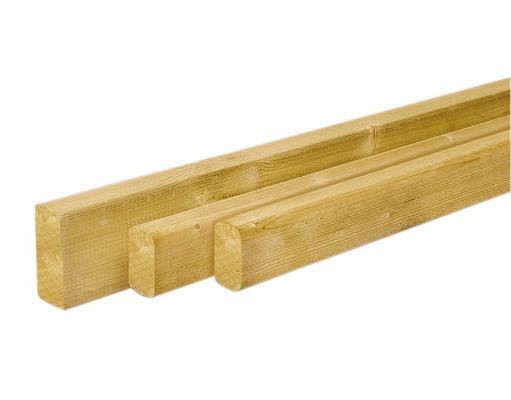 Scandinavisch vuren geschaafde bovenregel 3,8x10x450 cm.