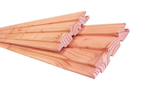 Douglas geschaafd 2-zijdig triple profielplank 2,7x14,5x300 cm, onbehandeld.