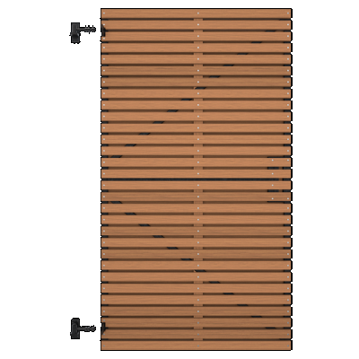 Thermovision Ayous geschaafd latten deur op verstelbaar frame. horizontaal. 178x99 cm