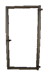 Verstelbaar stalen poortframe 98.5x190 cm inclusief kokerprofiel en slot en beslagset. zwart gepoedercoat