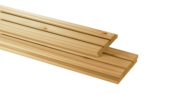 Vuren geschaafd triple profiel 2.2x14x500 cm groen geïmpregneerd