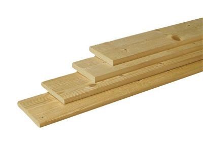 Scandinavisch vuren geschaafde plank 1,8x14,5x300 cm. groen geïmpregneerd.
