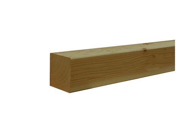 Douglas geschaafde paal 12x12x300 cm, groen geïmpregneerd.