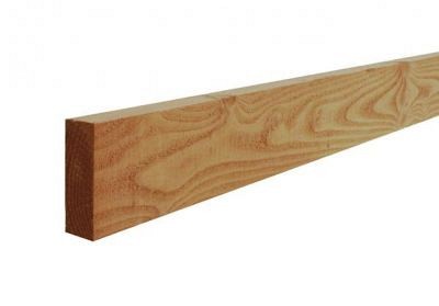 Douglas fijnbezaagde gording 7,5x22,5x400 cm, groen geïmpregneerd.