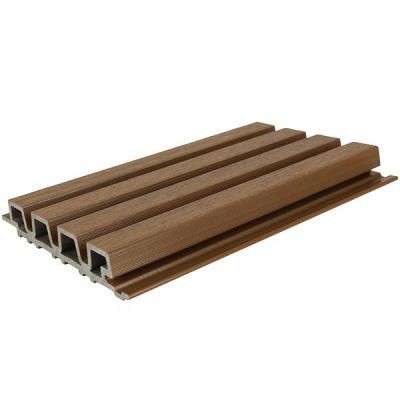 NewTechWood composiet co-extrusie wandbekleding rhombus profiel, 3,3 x 21,5 x 230 cm, Teak.