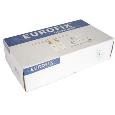 Deurslot-set, RVS kruk / schild recht, voor- en sluitplaat RVS