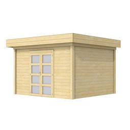 Topvision tuinhuis Parelhoen 400x300 cm, met dubbele deur, groen geïmpregneerd.