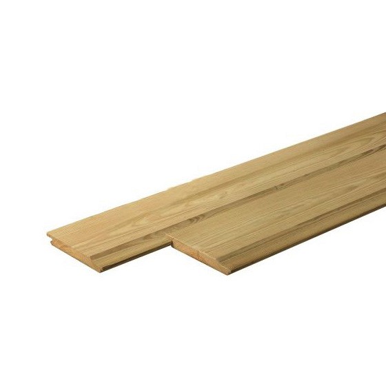 Scandinavisch vuren geschaafde plank 1,8x14,5x300 cm. groen geïmpregneerd.