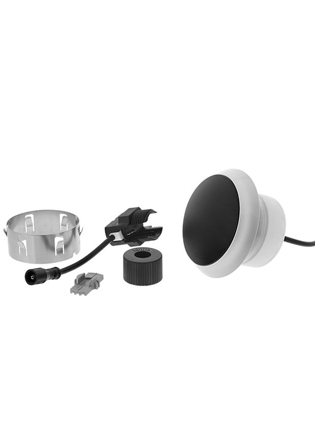 Puck Dark 12V/1,5W LED ø60mm Warm White, diffuse Ring 86mm