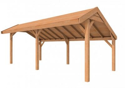 Douglasvision kapschuur Comfort 600x250 cm, kleurloos geïmpregneerd.