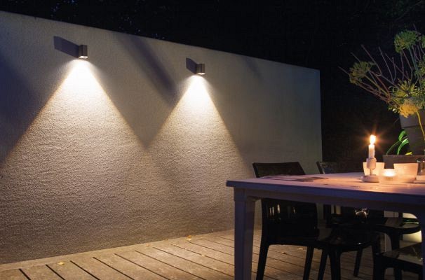 Ace Up-down Wall light 12V/7W LED Alu. Rose Silver Warm White