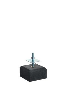 Betontegel 18x18x10 cm, recht, flexibele stelplaat, M20, antraciet.