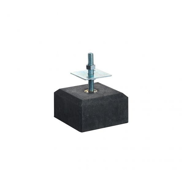 Betontegel 18x18x10 cm, recht, flexibele stelplaat, M20, antraciet.