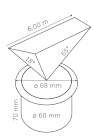 Big Flux Asymmetric 12V/3W  (4.2VA)  LED Ø60 Warm White Asymmetric