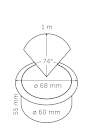 Hyve 12V/1W Led Rvs Ø60mm Warm White