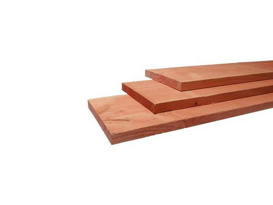 Douglas fijnbezaagde plank 2,2x20,0x400 cm, groen geïmpregneerd.